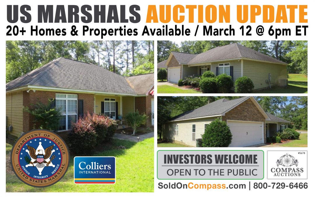 US Marshals Real Estate UPDATE: 20+ Properties Available Throughout the South / March 12