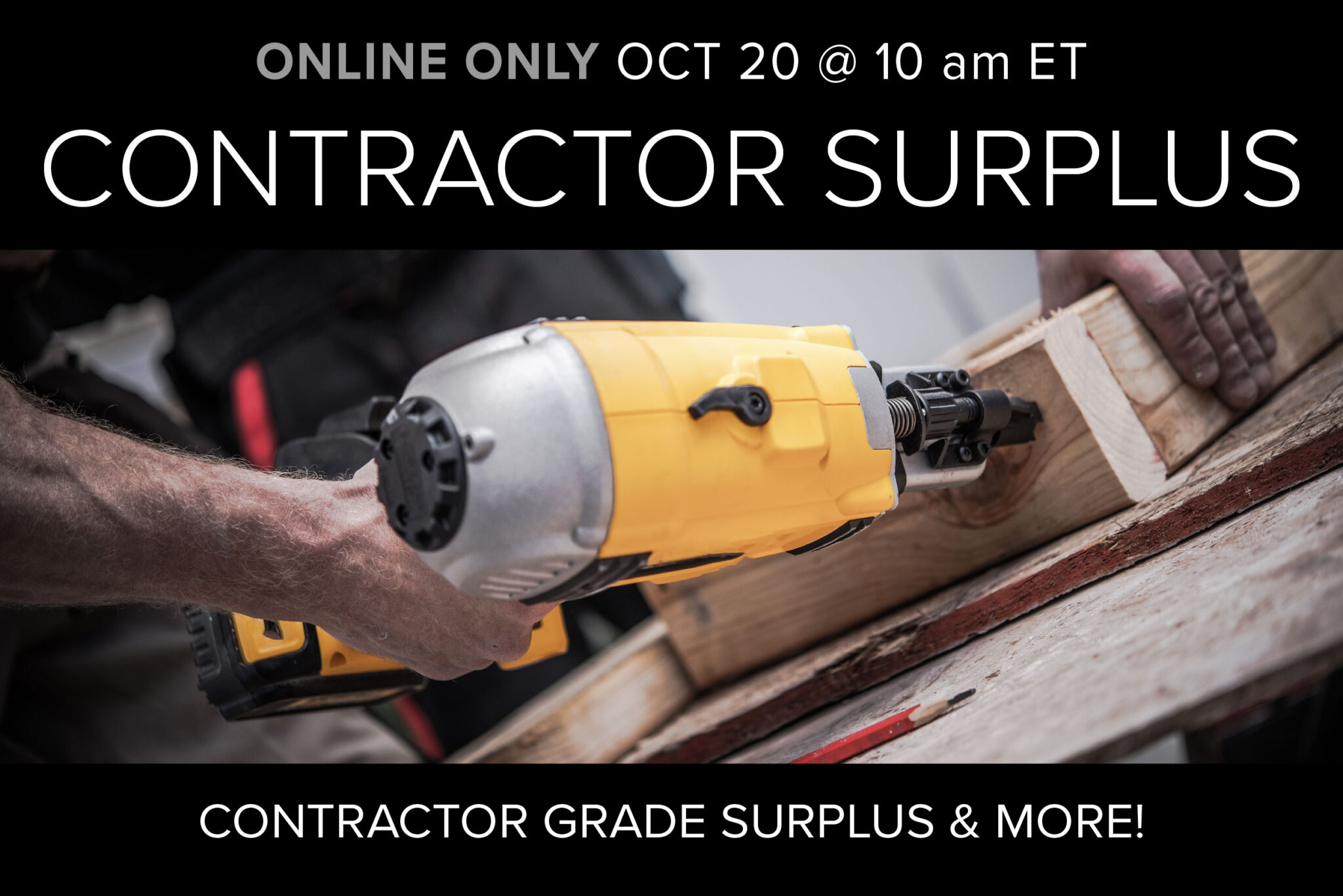 contractor surplus auction October 20