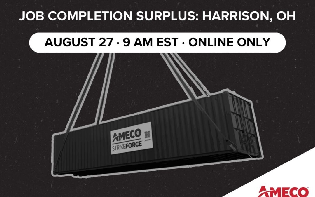 AMECO Job Completion Surplus Auction: Harrison, OH | August 27