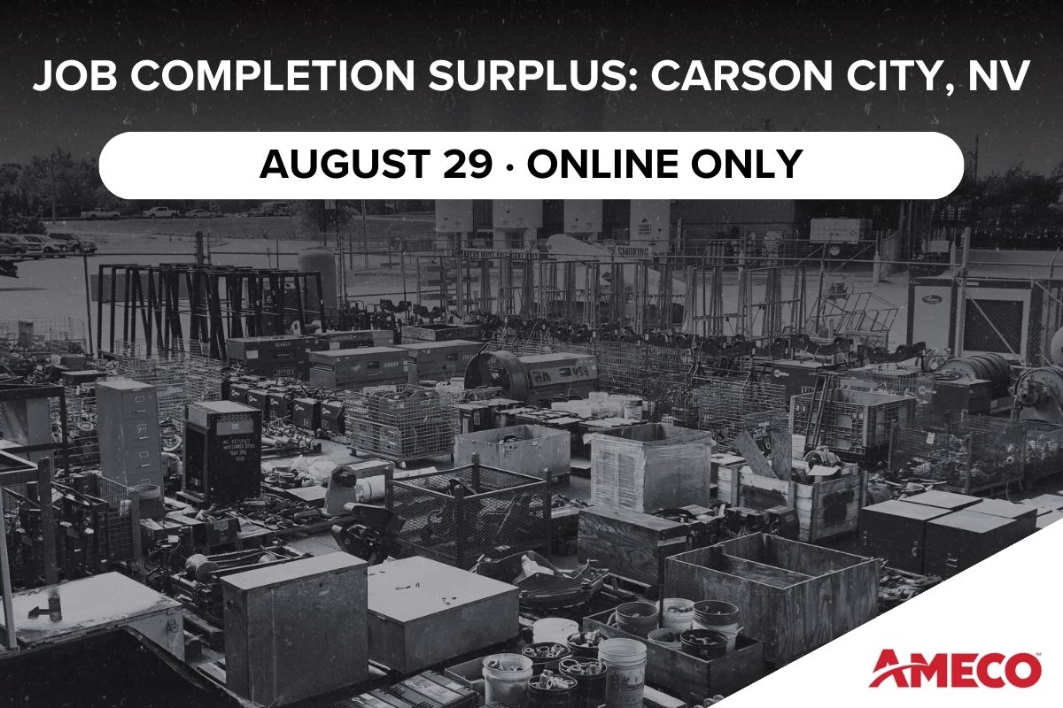 AMECO Job Completion Surplus Auction | August 29 (Not Time)