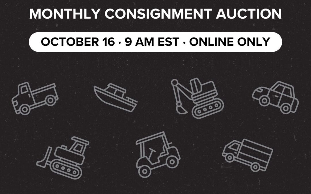 Monthly Consignment Auction | October 16